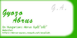 gyozo abrus business card